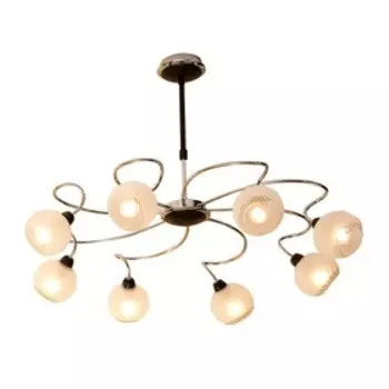 Люстра "Оскар" 8x60Вт E14 хром, венге 59,5x33x18,5см