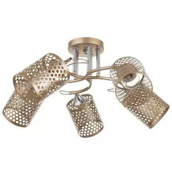 Люстра "Основание" 5х60Вт Е27 золото 58х58х25см SVK