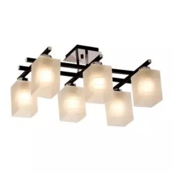 Люстра «Отто» 6x75Вт E27 хром, венге 64x43x19,5см