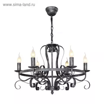 Люстра Palermo, 6x60Вт E14, цвет чёрный