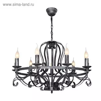 Люстра Palermo, 9x60Вт E14, цвет чёрный