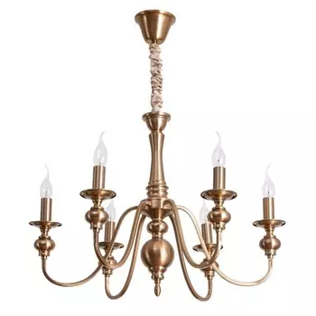 Люстра PASSONI, 6x40Вт E14, цвет медь