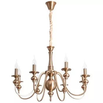 Люстра PASSONI, 8x40Вт E14, цвет медь