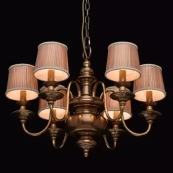 Люстра "Паула" 6x60Вт E14 латунь