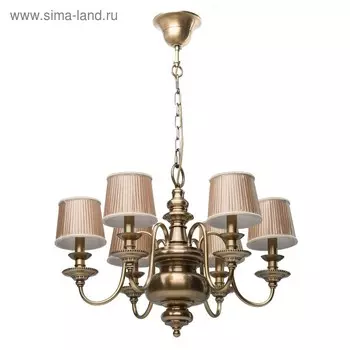 Люстра "Паула" 6x60Вт E14 латунь