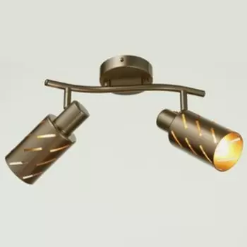 Люстра Пересвет 2х40Вт Е14 золото 43х10х20см