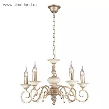 Люстра Maytoni ARM337-05-R, 5хE14, 60Вт, 56х56х86 см, цвет кремовый с золотом