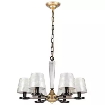 Люстра Perla, 6x40Вт E14, цвет золото, чёрный