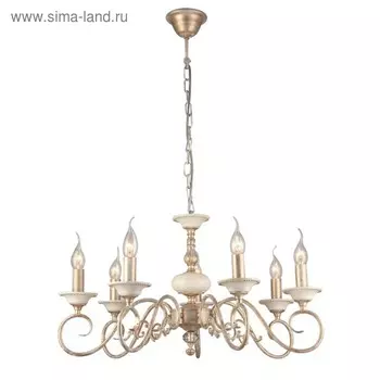 Люстра Maytoni ARM337-07-R, 7хE14, 60Вт, 66х66х87 см, цвет кремовый с золотом