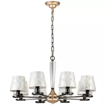 Люстра Perla, 8x40Вт E14, цвет золото, чёрный