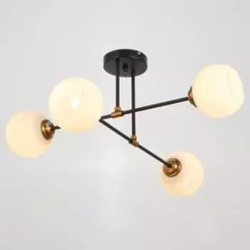 Люстра Перспектива 4х60Вт Е27 черный 71х20х29см