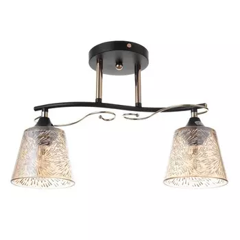 Люстра "Песня" 2х60Вт Е27 черный 42х12х25см