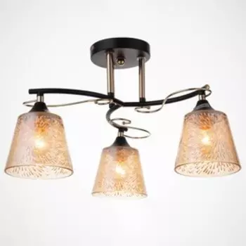 Люстра "Песня" 3х60Вт Е27 черный 46х46х25см