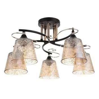 Люстра "Песня" 5х60Вт Е27 черный 50х50х25см