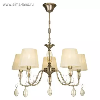 Люстра Peta 5x40Вт E14 бронза