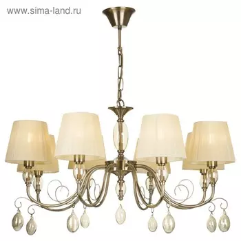 Люстра Peta 8x40Вт E14 бронза