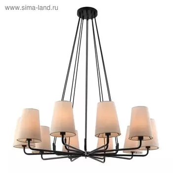 Люстра Pfefferling, 10x40Вт E14, цвет чёрный