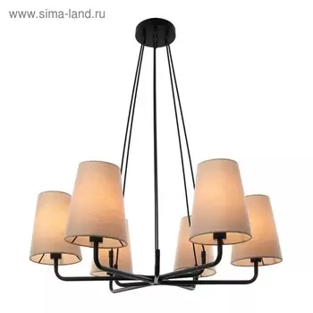 Люстра Pfefferling, 6x40Вт E14, цвет чёрный