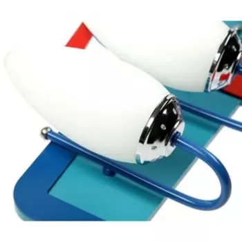 Люстра «Планер», 4x40Вт E27, голубой 60x43x16 см