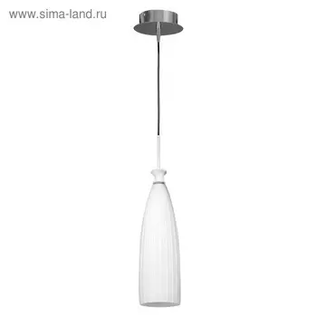 Люстра подвес AGOLA 1х40Вт E14 хром, белый 8,5x120см