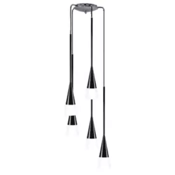 Люстра подвес CONICITA 5х40Вт E14 черный, белый 30x245см