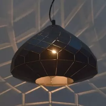 Люстра подвес "Кассель" 1x60W E27 чёрный 35x35x270см