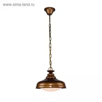 Люстра подвес Laterne 1xE27, 100W коричневый 30x30x24 см