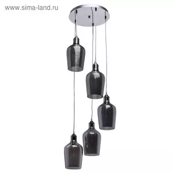 Люстра подвес "Лоск" 5x40W E14 хром 40x40x220см