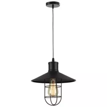 Люстра подвес "Луиджина" 1x60Вт E27 черный 27x27x133см