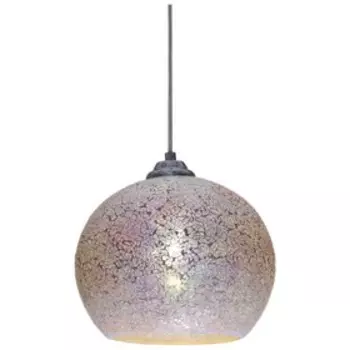 Люстра подвес "Мичела" 1x60Вт E27 цветная мозаика, хром 25x25x110см