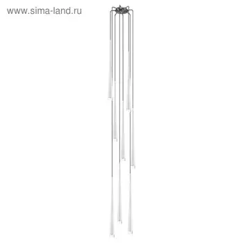 Люстра подвес PUNTO 8х25Вт G9 хром, белый 35x225см