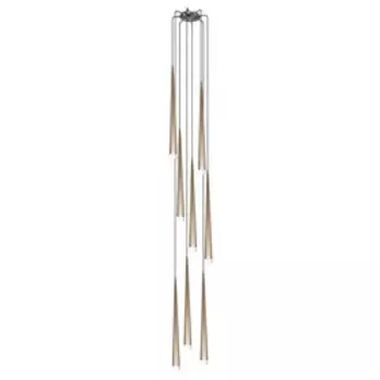 Люстра подвес PUNTO 8х25Вт G9 хром, шампань 35x225см