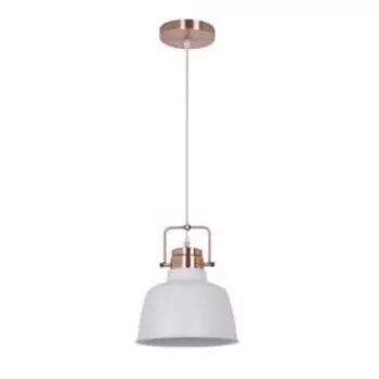 Люстра подвес SERT 1x60W E27 белый, медный 22x22см