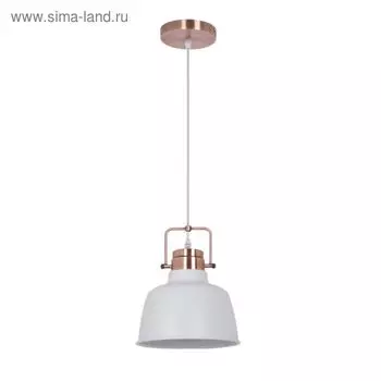 Люстра подвес SERT 1x60W E27 белый, медный 22x22см