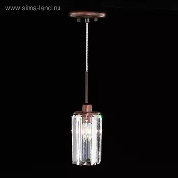 Люстра подвес "Синди" 1x60W E14 коричневый 15x15x30 см