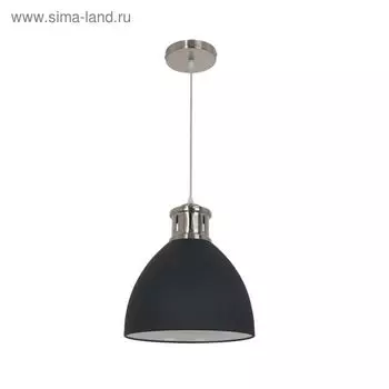 Люстра подвес VIOLA 1x60W E27, чёрный, никель 30x30 см