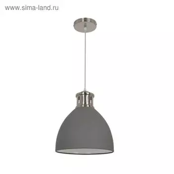 Люстра подвес VIOLA 1x60W E27 серый, никель 30x30см