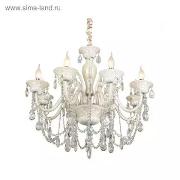 Люстра подвесная «Адель», E14, 8x40W кремовый 75x75x110 см