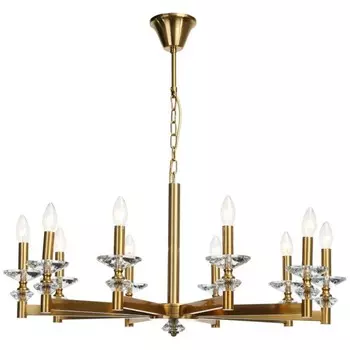 Люстра подвесная Albert 10xE14 40Вт, размер 85x85x53-115 см, цвет бронза