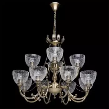 Люстра подвесная "Аманда" 12x60W E27 бронза 80x80x129см