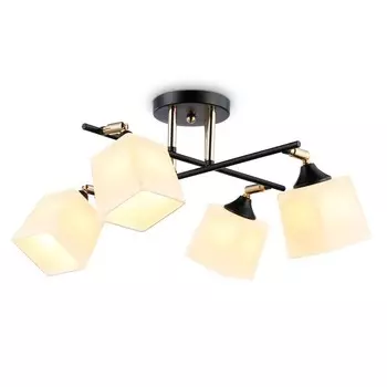 Люстра подвесная Ambrella light, Modern, TR303084, 4хE27, цвет чёрный, золото