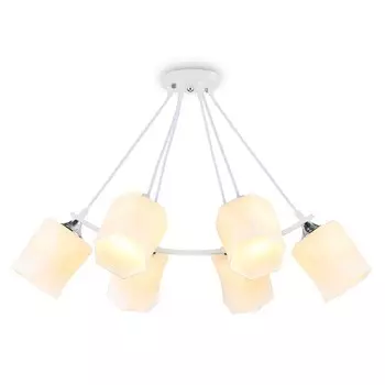 Люстра подвесная Ambrella light, Modern, TR303159, 6хE27, цвет белый, хром