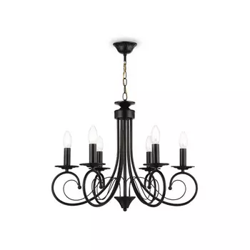 Люстра подвесная Ambrella light, Modern, TR9612, 6хE14, цвет чёрный