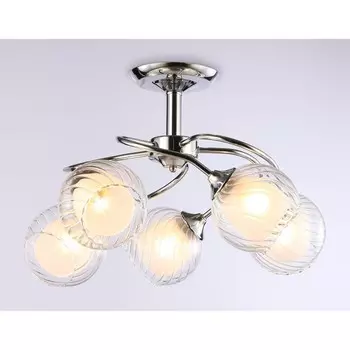 Люстра подвесная Ambrella light, Traditional, TR3198, 5хE27, цвет хром