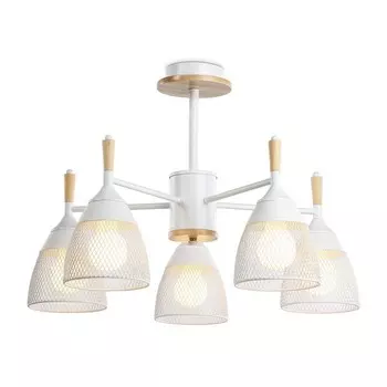Люстра подвесная Ambrella light, Traditional, TR8012, 5хE27, цвет белый