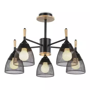 Люстра подвесная Ambrella light, Traditional, TR8015, 5хE27, цвет чёрный