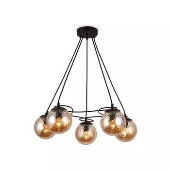 Люстра подвесная Ambrella light, Traditional, TR9022, 5хE14, цвет чёрный