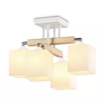 Люстра подвесная Ambrella light, Traditional, TR9512, 4хE27, цвет белый, хром
