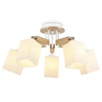 Люстра подвесная Ambrella light, Traditional, TR9518, 5хE27, цвет белый, золото