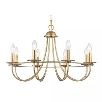 Люстра подвесная Ambrella TR9616/8 CGD, E14, 8х40W D690х770 мм, чёрный